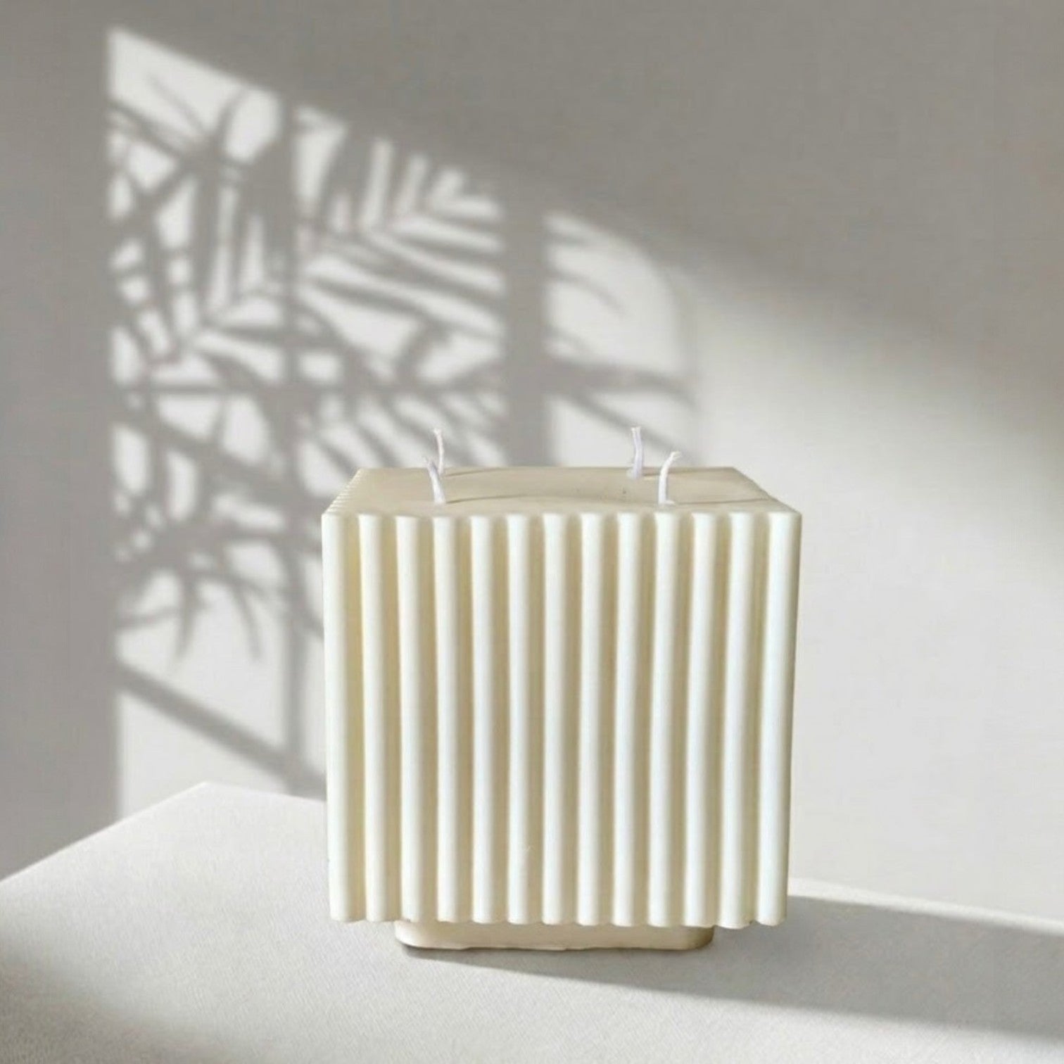 Ribbed Cube Candle
